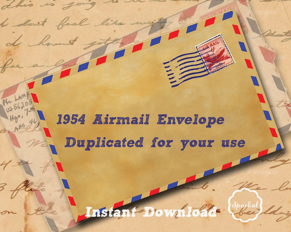 Airmail Postcard Template