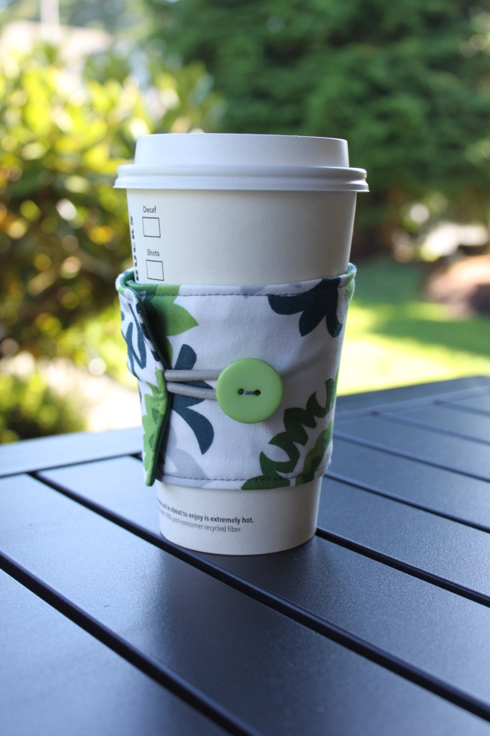 Reusable Fabric Coffee Cup Cozy Cloth Drink Sleeve Dear