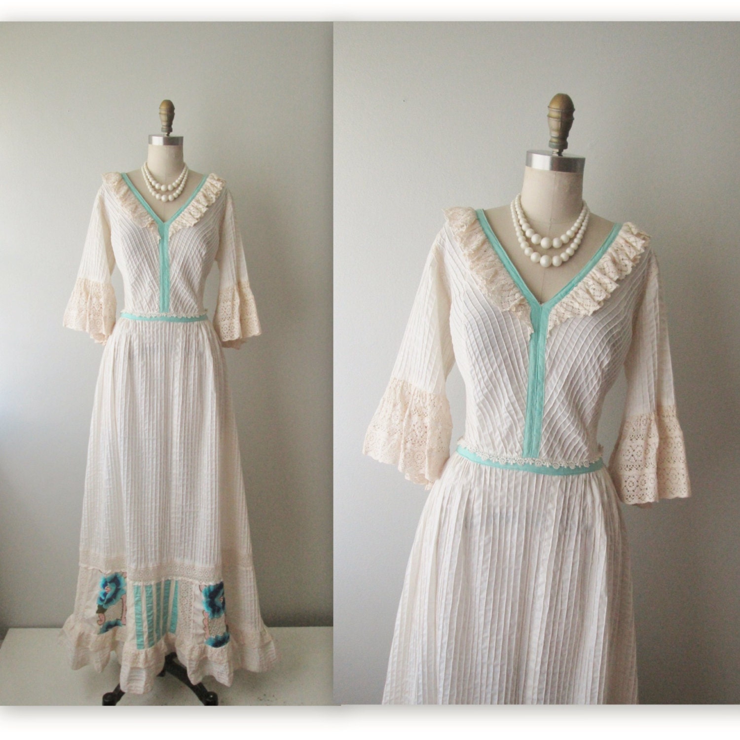 60's Wedding Dress // Vintage 1960's 70's Mexican