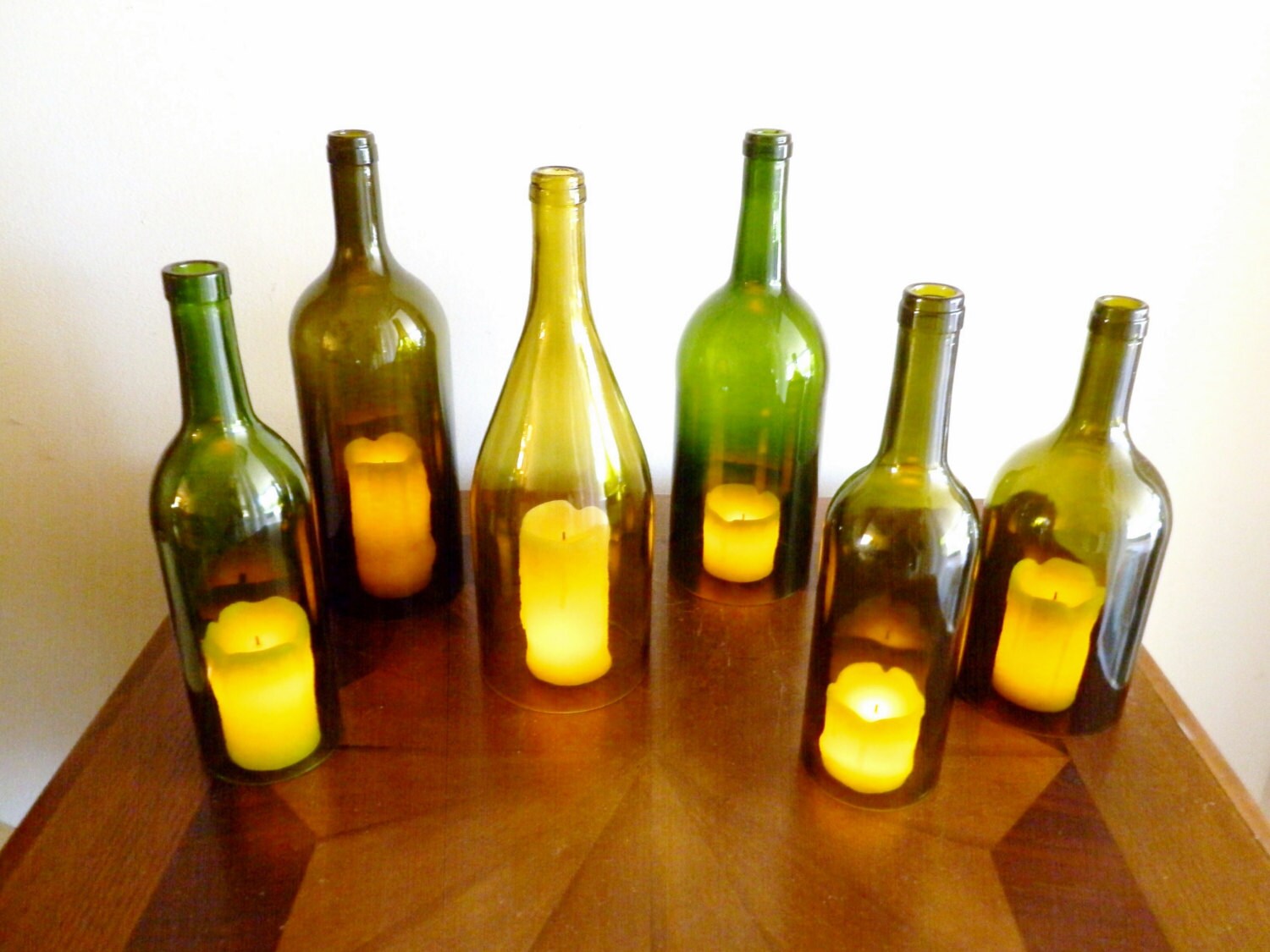 Wine Bottle Candle Holder Hurricane Lamp Candle Cover
