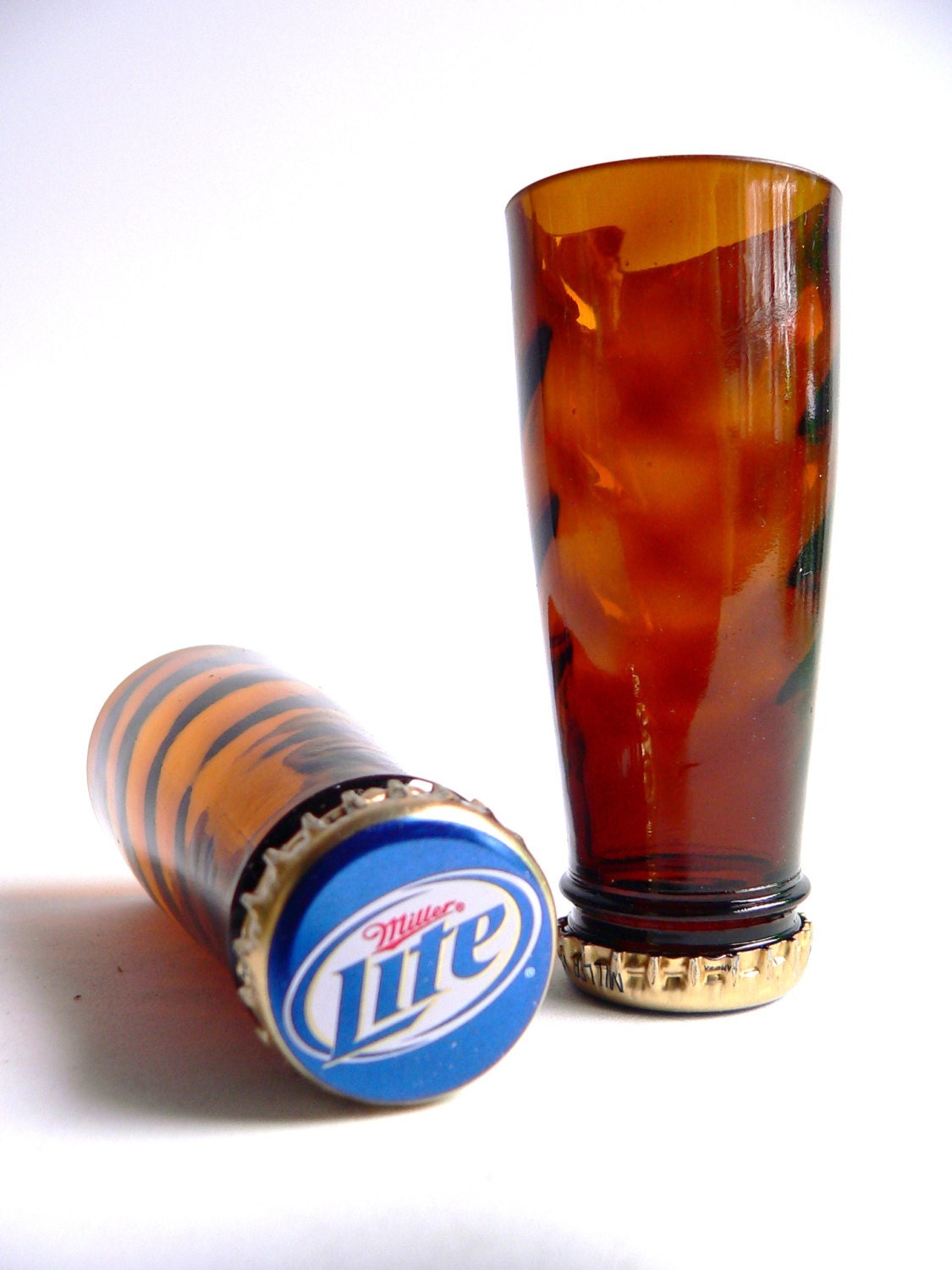 Worlds First Miller Lite Vortex Beer Bottle Shot Glasses
