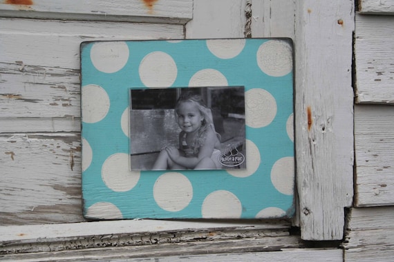 Handpainted distressed wood frame