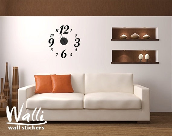  Numbers  wall  decal clock for home decor 