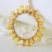 Genuine Sapphire Necklace Gold Jewelry Bright Yellow Orange Gemstone Wire Wrapped Sun Complimentary Shipping