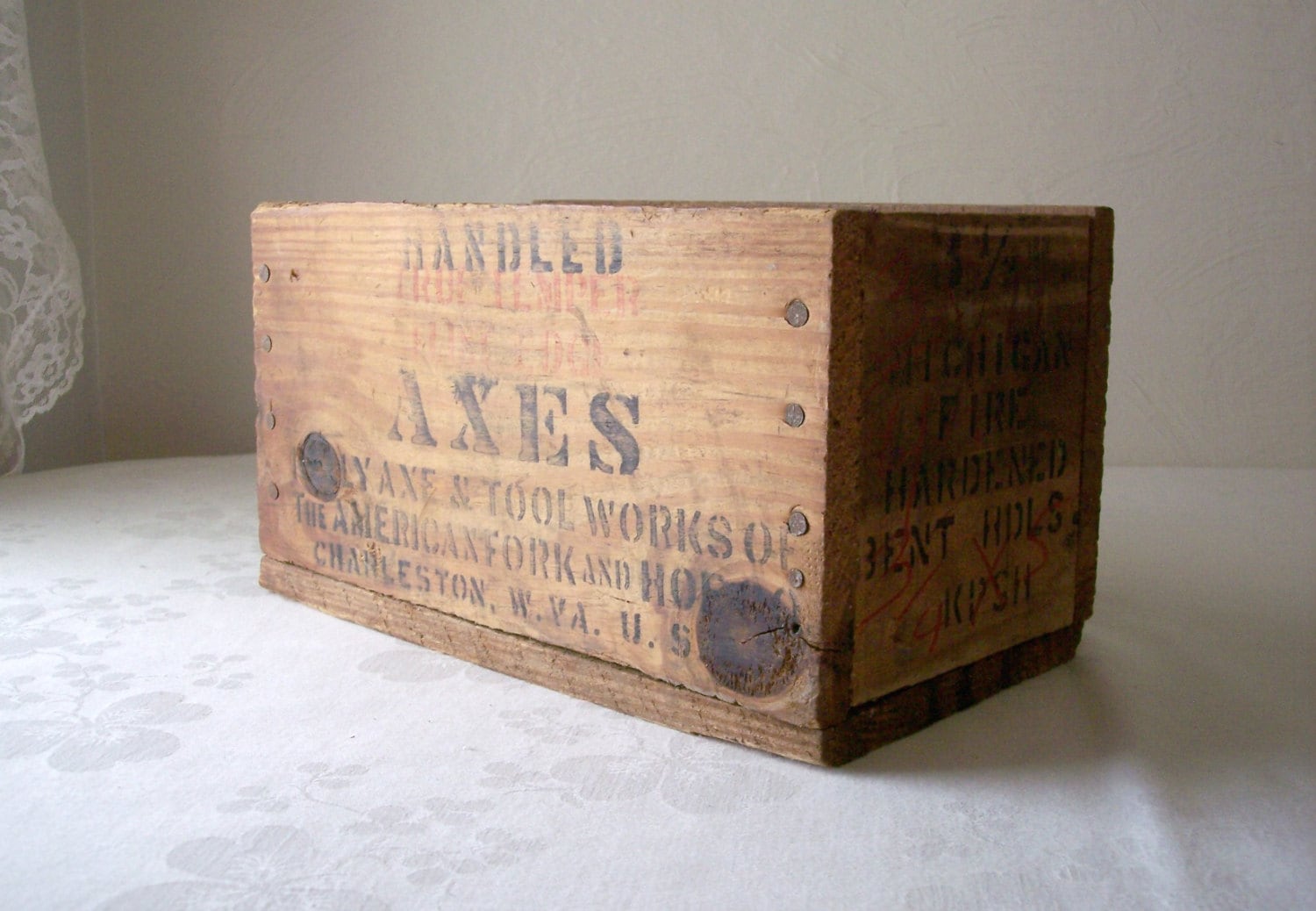 wood crate box vintage shipping container wooden box with