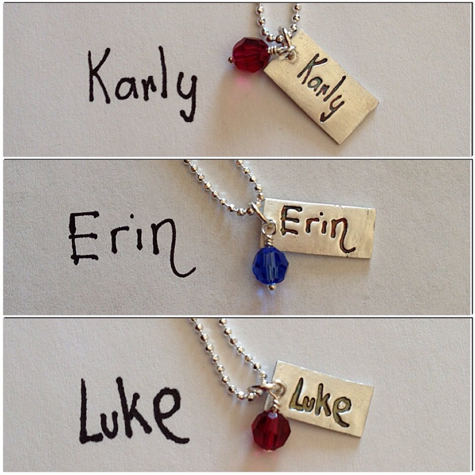 Child's name necklace personalized necklace by PassaTempoJewelry