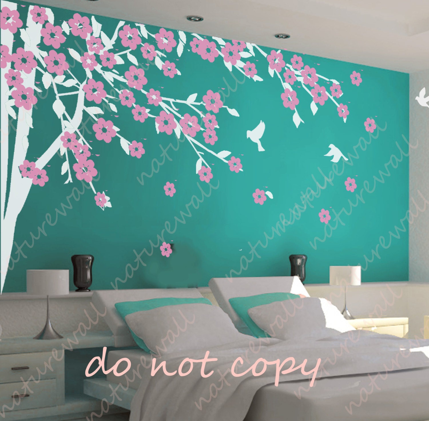 murals wall girl bedroom teenage tree NatureWall nursery decals decals baby by cherry wall blossom