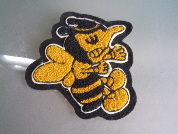 Vintage Yellow Jacket Patch for Letterman's by VintageCoolETC