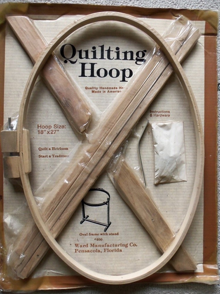 Wood Quilting Hoop with Stand 18 x 27 Oval New by MeerkatsManor