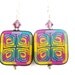 Polymer Clay Earrings, Colorful Abstract Earrings, Rainbow Earrings, Unique Earrings, Beadwork Earrings, Multicolor Earrings, Drop Earrings