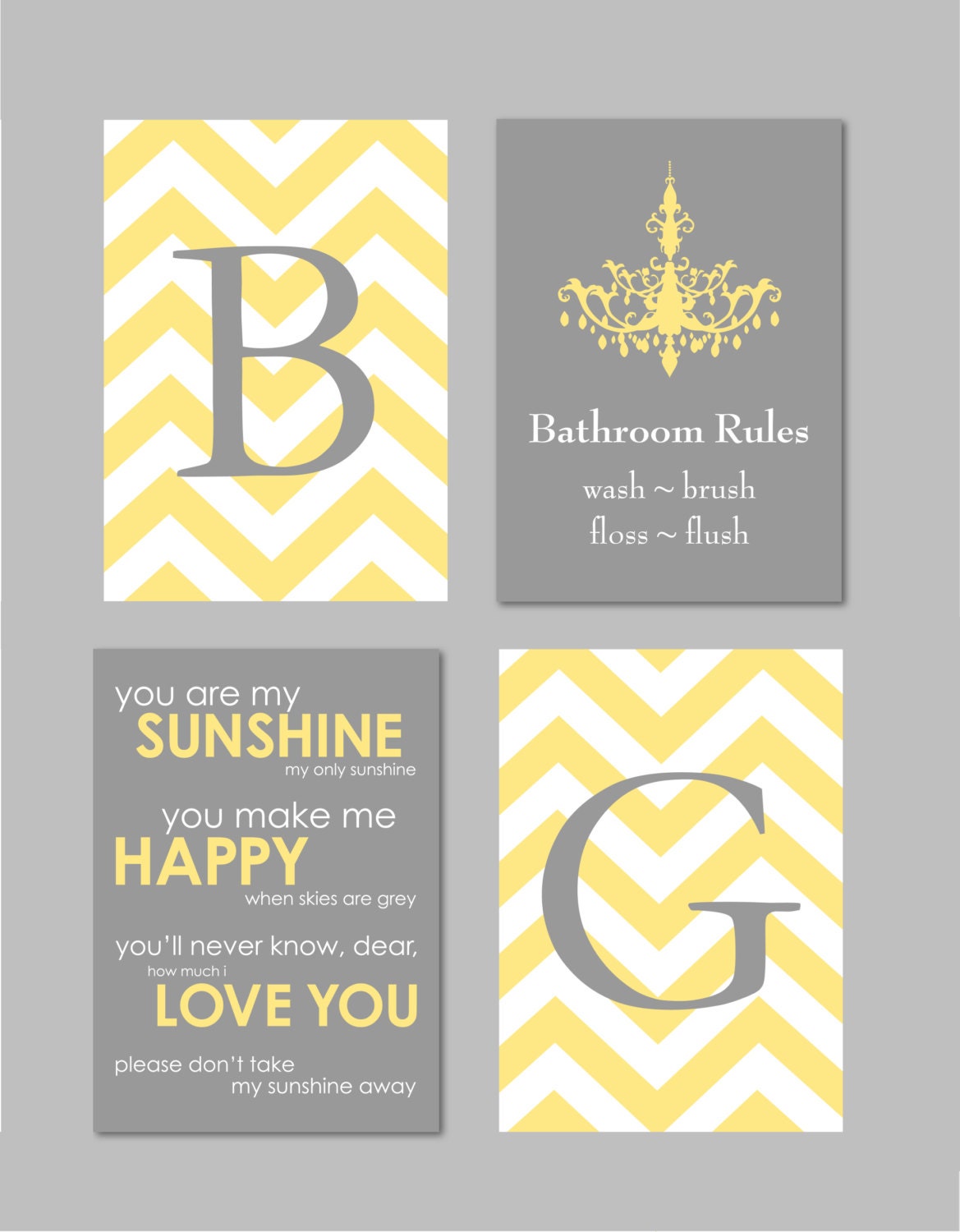 yellow and gray bathroom art home decor prints you are my