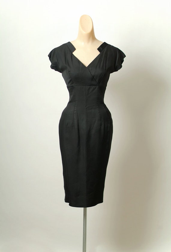 Vintage 50s Black dress & Jacket / 2 Piece Dress