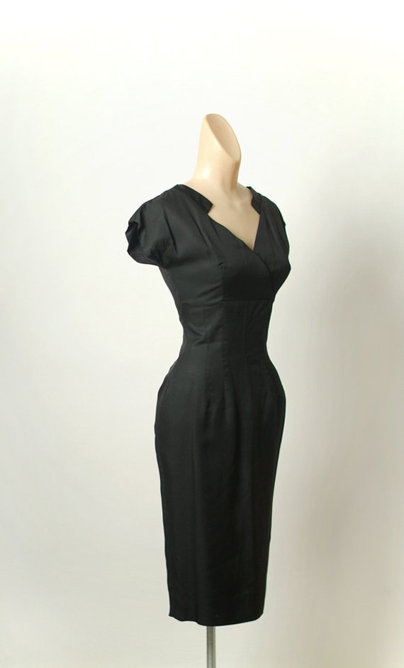 Vintage 50s Black dress & Jacket / 2 Piece Dress