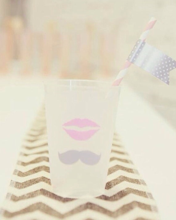 Gender reveal design Frosted Plastic Cup set of 50 Il_570xn