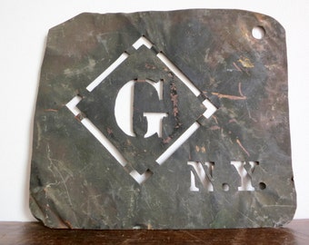 Antique NY Freemasons Stencil