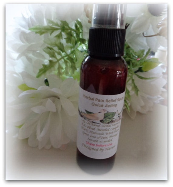 Herbal Pain Relief Spray Natural Quick Acting by Dezignedbynature