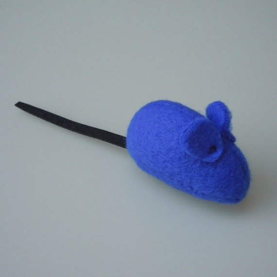 mouse in a pouch cat toy