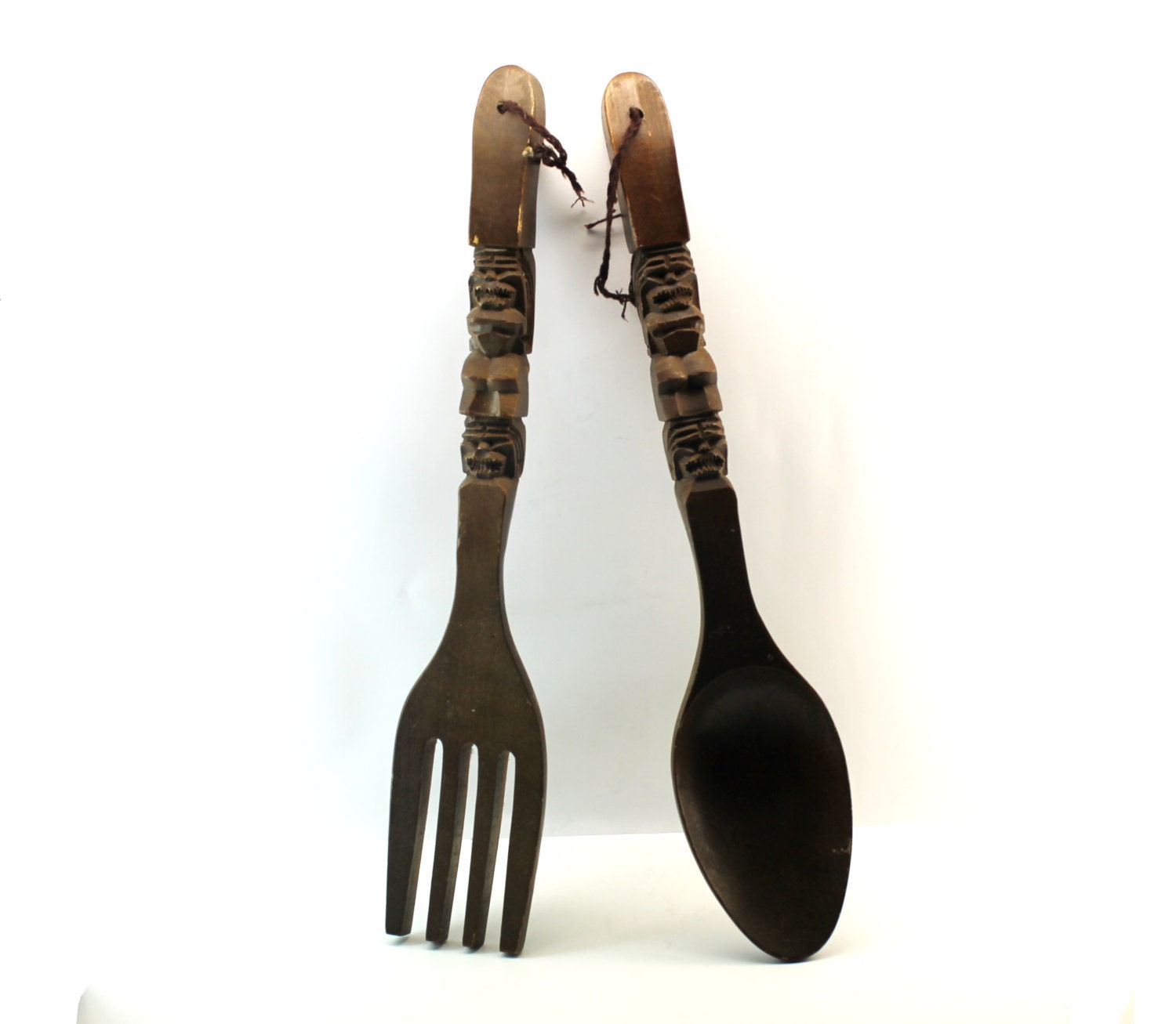 Giant Wooden Fork and Spoon Wall Hangings