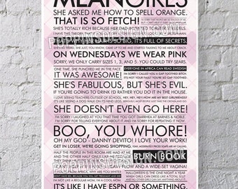 11x17 Mean Girls Quote Poster