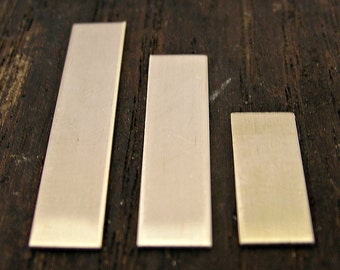 Sterling Silver Metal Blank - Rectangle Tag - Hand Stamped Jewelry - Jewelry Supplies - Jewelry Making - Rectangle Pendant - 18 Gauge Tag