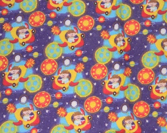 Navy Blue Space Rocket XL Receiving Blanket