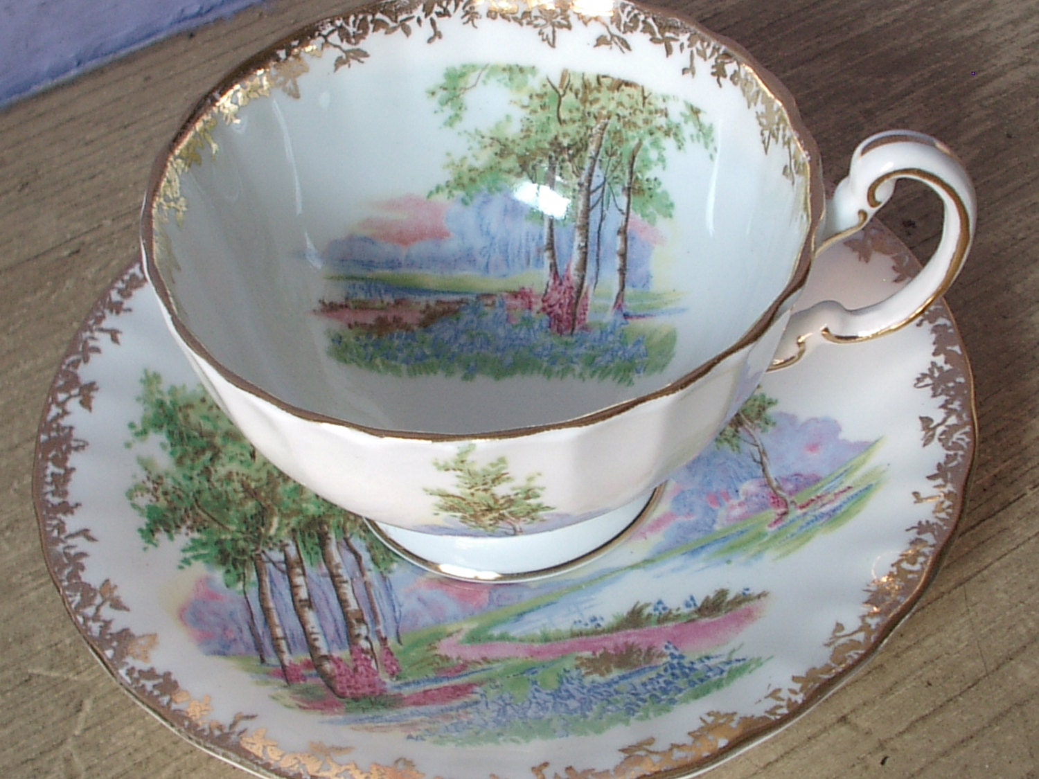 Antique Aynsley tea cup set English tea cup and by ShoponSherman