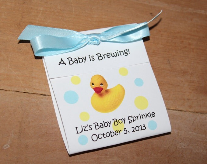 Just Ducky Baby Shower Sprinkle Rubber Duck Ducky Tea Party Favors Tetley Tea 1st Birthday Favors