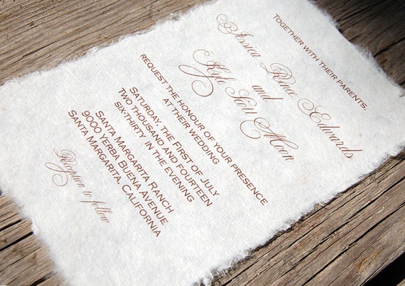 paper wedding for handmade invitations Paper Eco Friendly Paper Wedding Mulberry Invitation Handmade  Budget