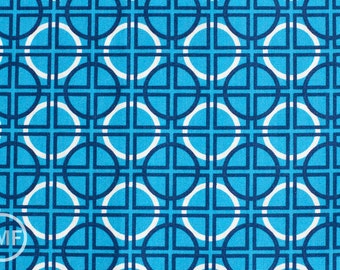 Half Yard Circle Quadrant in Turquoise, Metro Living, Robert Kaufman, 100% Cotton Fabric, EIP-11019-81 TURQUOISE