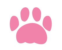 Popular items for pink paw print on Etsy