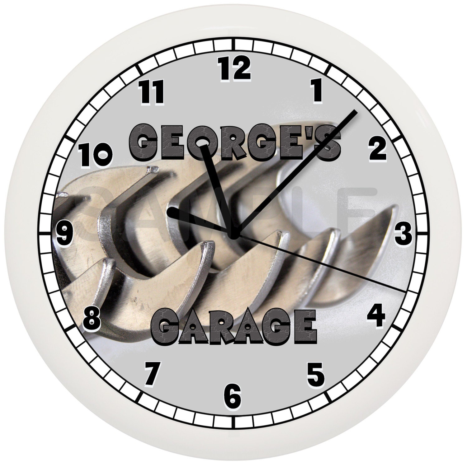 Personalized Garage Wall Clock by cabgodfrey on Etsy