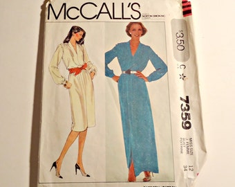 McCall's Sewing Pattern Woman's Dress Size 12