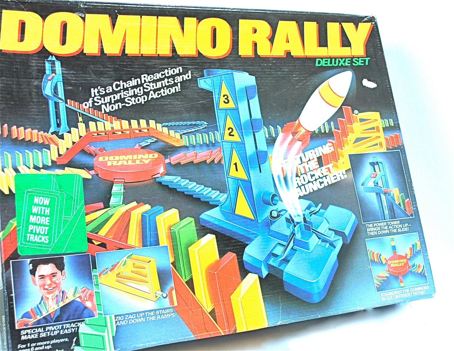 Domino Rally Deluxe Set Pressman Toys 1989 Unused