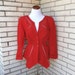1980's Red Thierry Mugler Designer Jacket Blazer 42 12