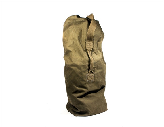 Extra Large Military Duffle Bag Army Bag Dark Green Canvas