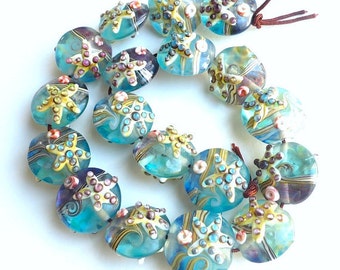 5 pieces Starfish Beads Shell Beads Seashell Ocean Beads