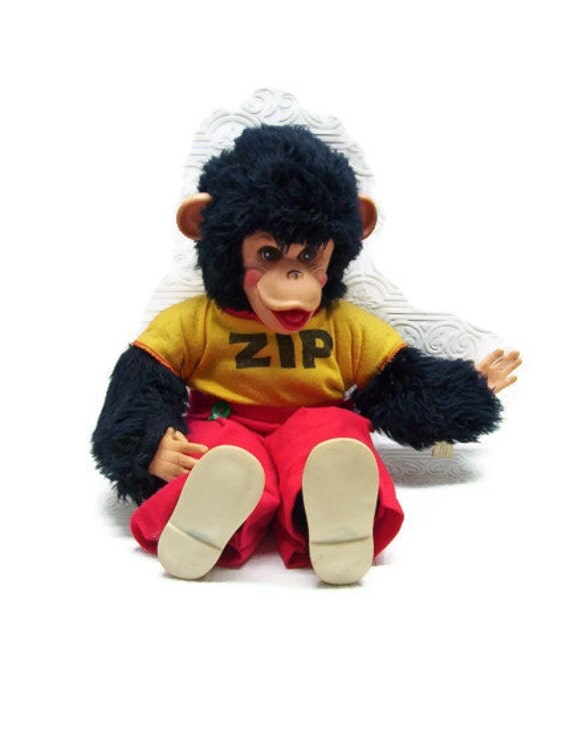 zip stuffed monkey