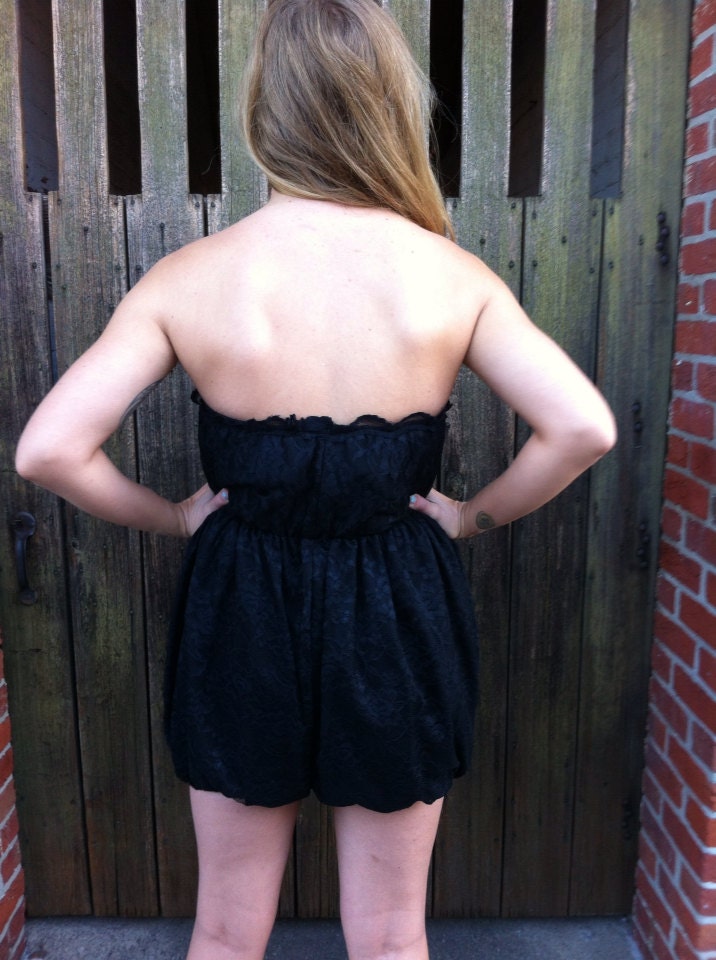 Edwardian Style Lace Ruffly Romper/ Bloomers