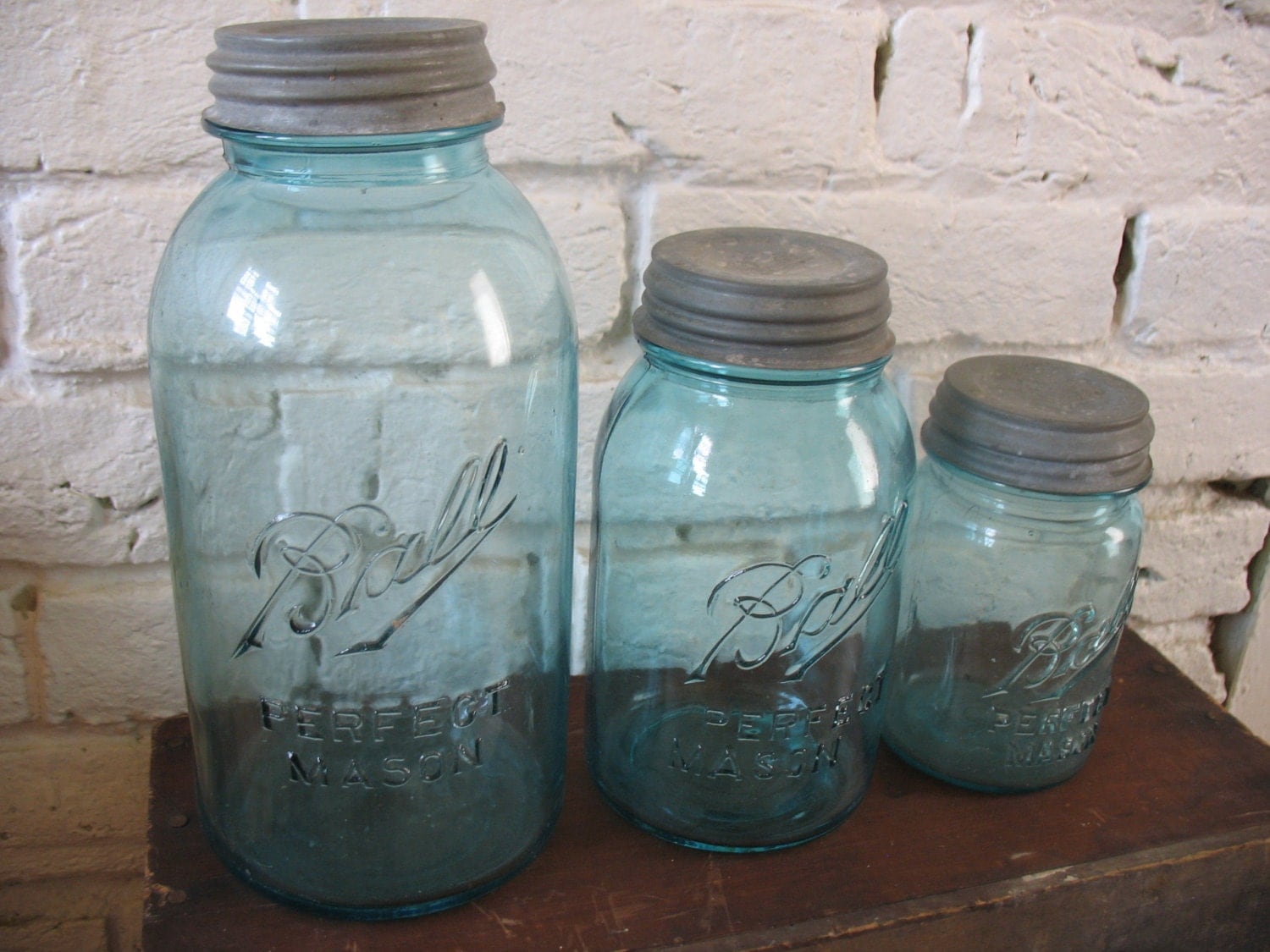 Vintage Ball Mason Jars Half Gallon Quart by WhimsicalRevival