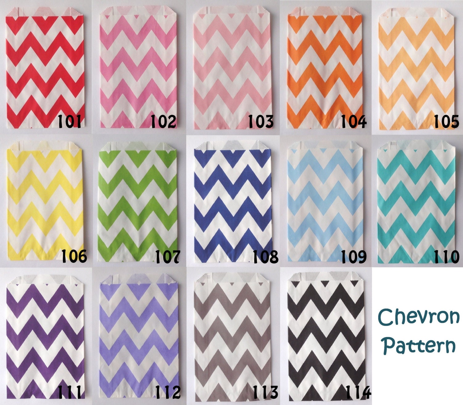 12pcs Your Choice of Color Treat Bags 70 Designs for