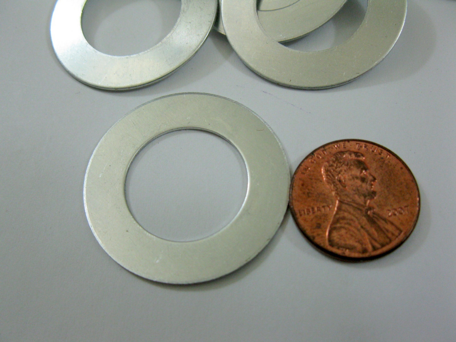 1 1/4 Inch Aluminum Washers Lot of 20 Round Washer Stamping