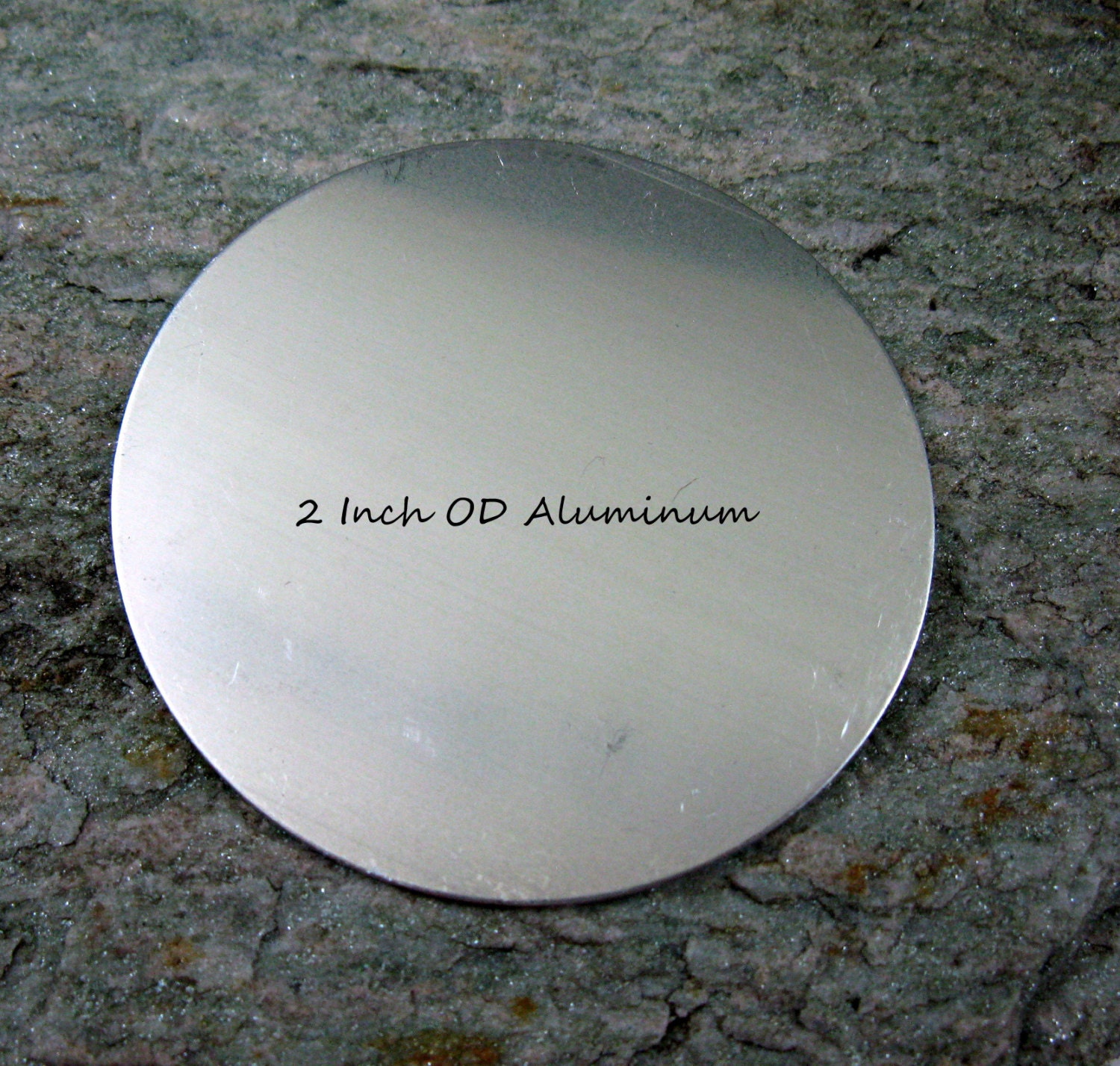 2 Inch Aluminum or Copper Disc, 1 Round Stamping Blank, Ready to Ship