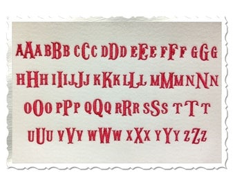 Large Brock Script Machine Embroidery Font by RivermillEmbroidery