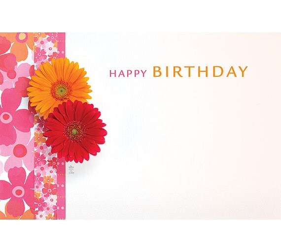 50 Fun Flowers Happy Birthday Print Florist Blank