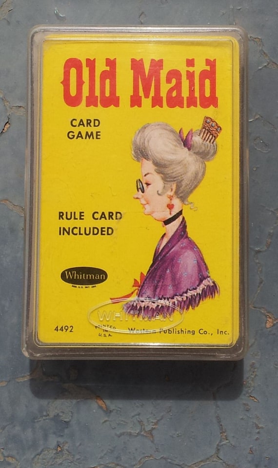 1975 original whitman old maid card
