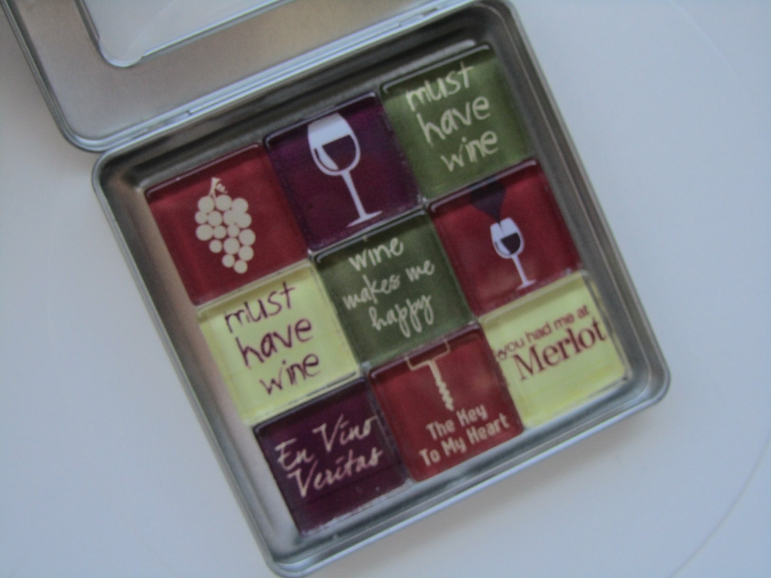 Wine Themed Set of Nine by UpNorthKnitsAndGifts