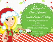 Christmas Cookie Exchange Christmas Party Invitation Printable Design Il_170x135