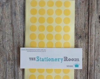 Mini Pastel Yellow Circle Stickers - 1cm Circle Label Sticker Seals - 200 Blanks per set