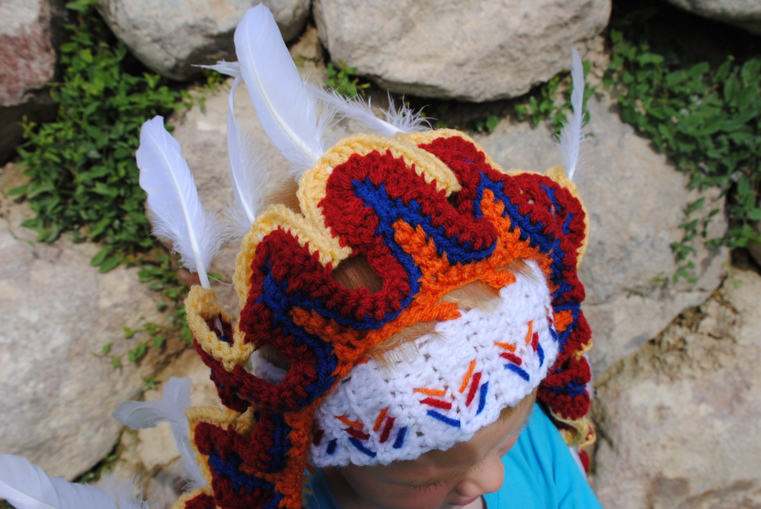 Indian Headdress Crochet Pattern by LindseyLouPatterns on Etsy