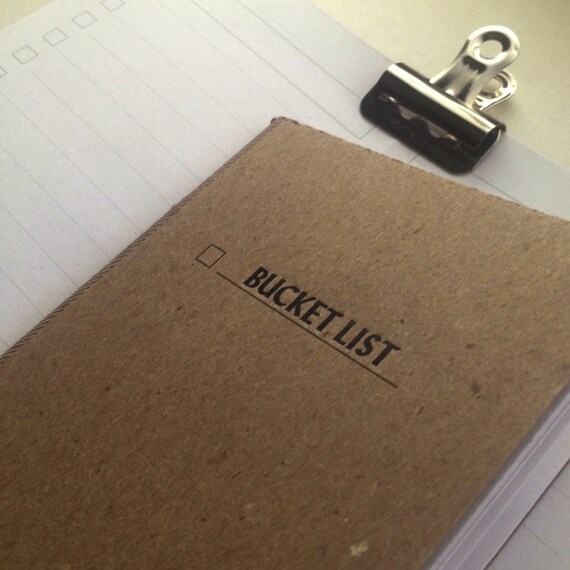 DIY bucket list notebook